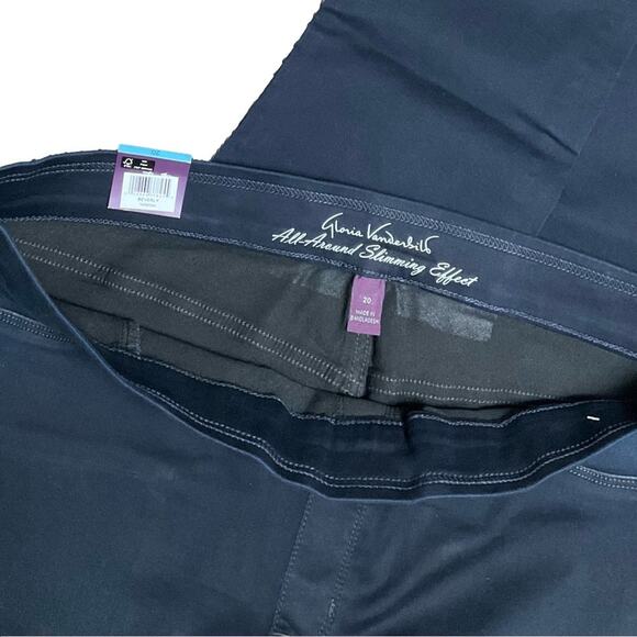 Gloria Vanderbilt Women's Pants Pull On Stretch Black Blue 2 Pairs Size 22 NWT - Picture 8 of 14